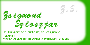 zsigmond szloszjar business card