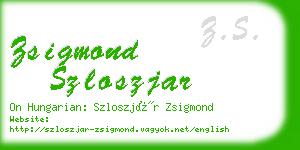 zsigmond szloszjar business card